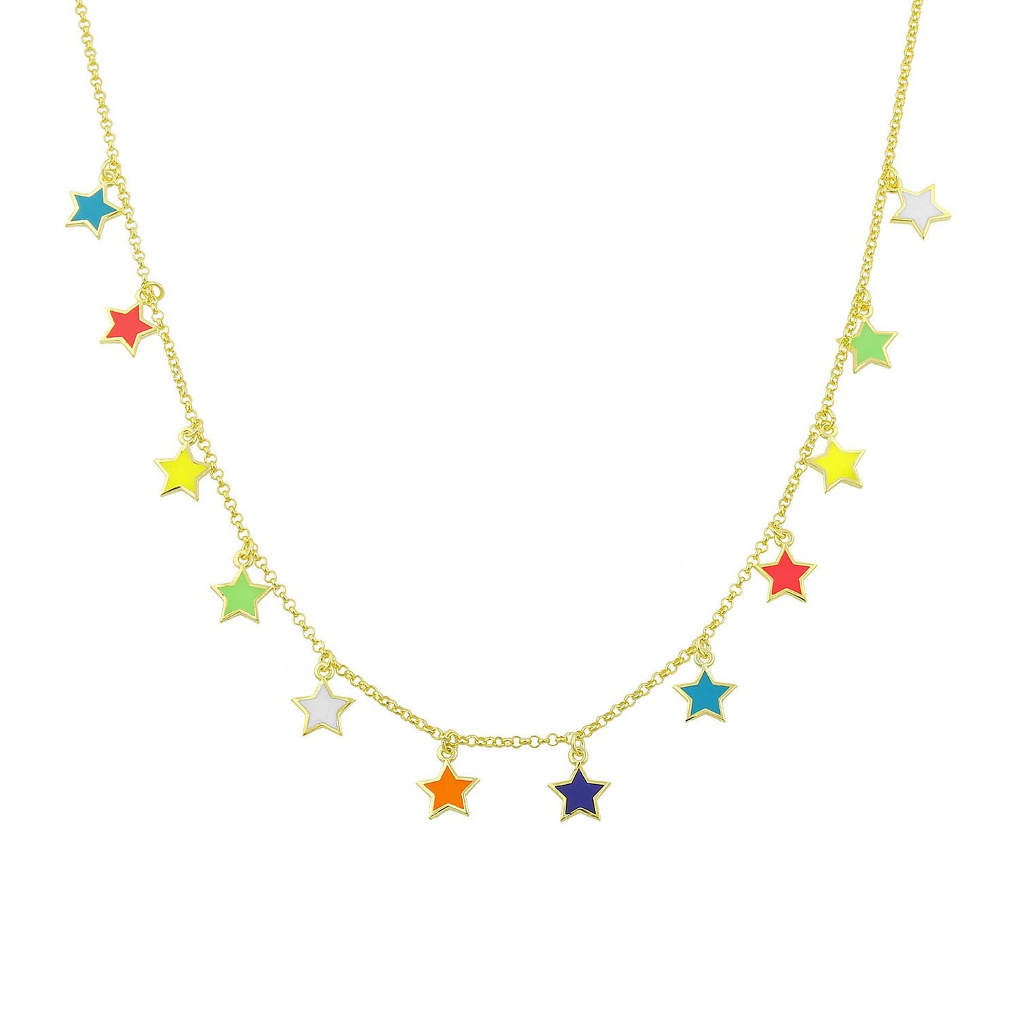 Enamel Stars Necklace