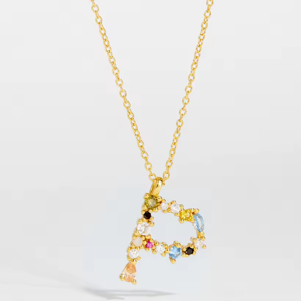 Initial Zircon Necklace