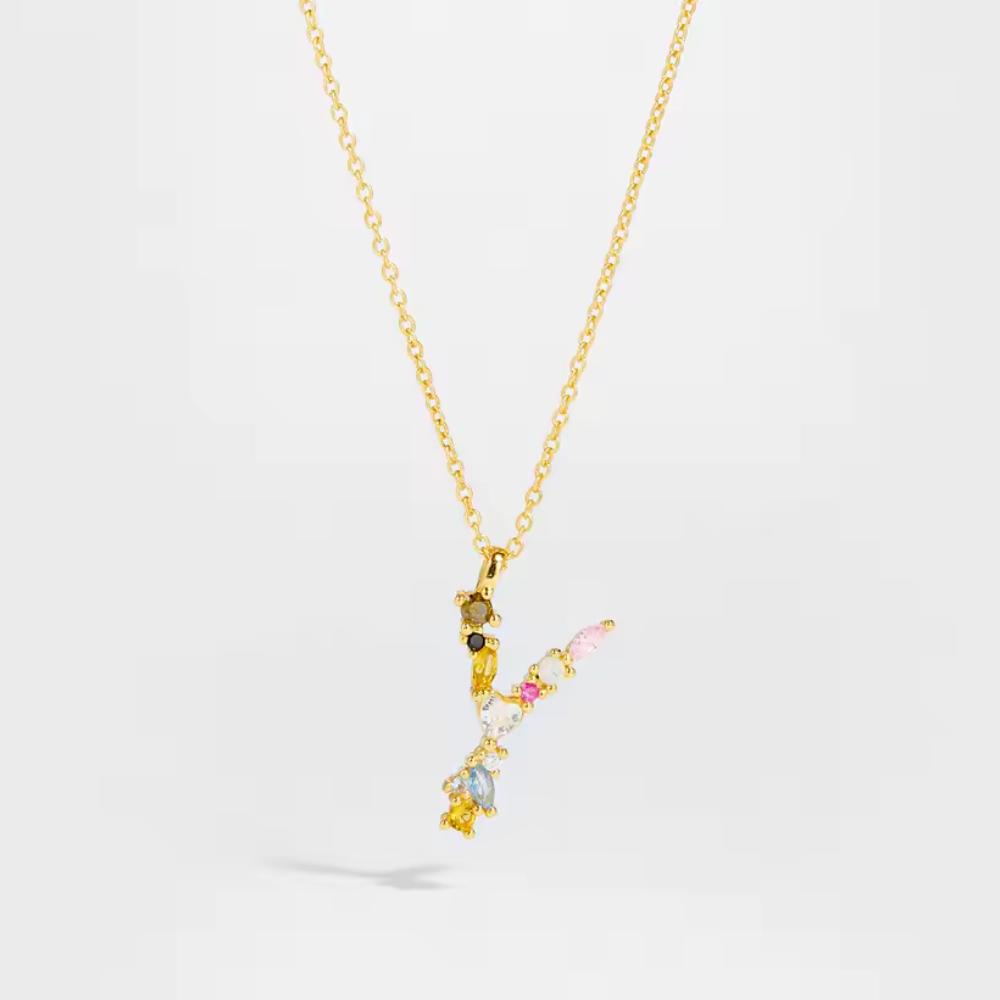 Initial Zircon Necklace